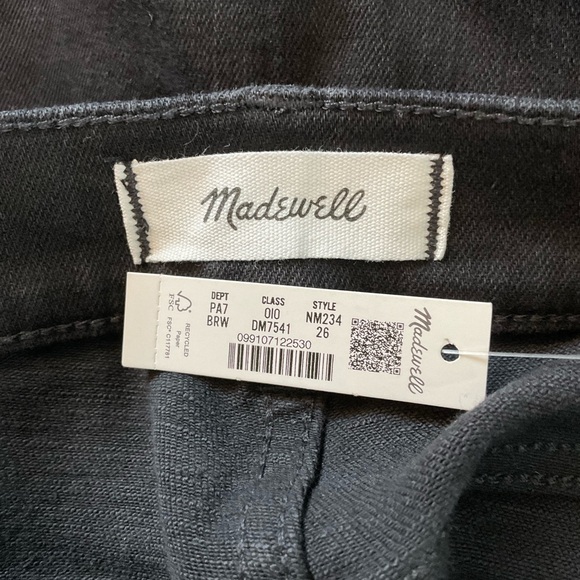 Madewell The Perfect Vintage Wide-Leg Jean Black Rinse Watch Stretch Size 26 NWT - Picture 10 of 12